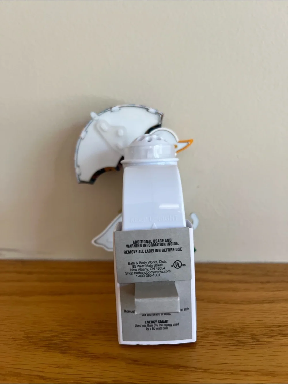 Bath Body Works NWT Silly Goose Rainy Day Umbrella Wallflower Plug In Adjustable